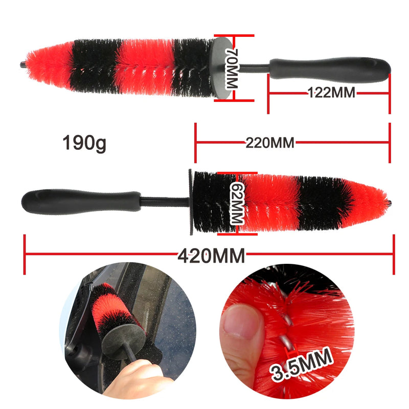 Cepillo de lavado de ruedas de 9.5 pulgadasCepillos