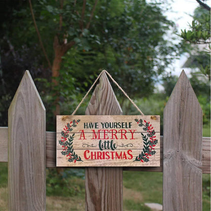 Letrero colgante de puerta de Feliz Navidad