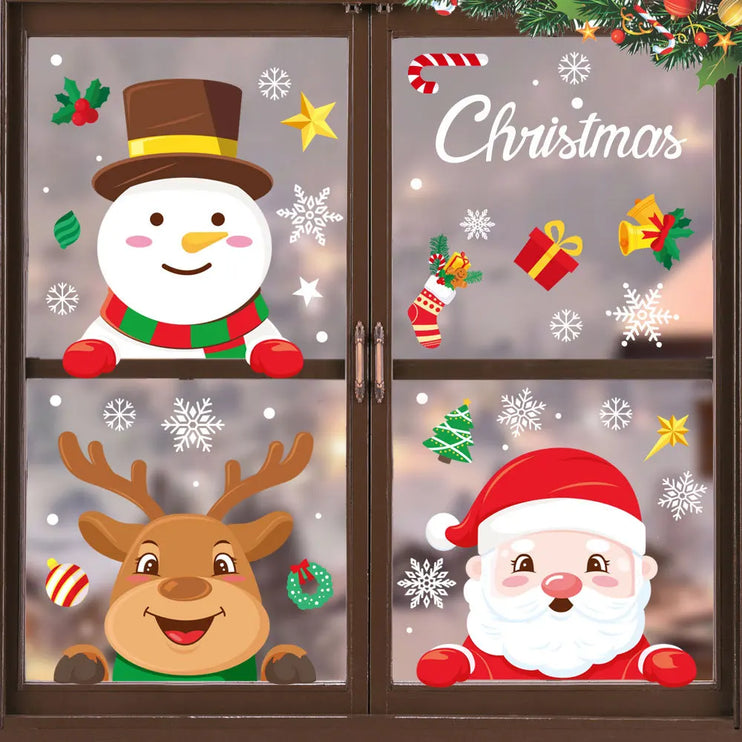 Pegatinas para ventanas navideñas decorativas