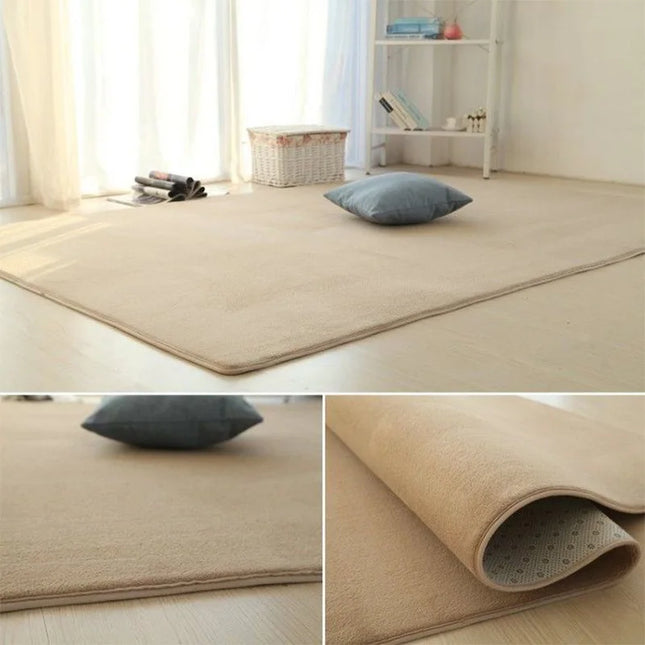 Non-slip velvet rugs