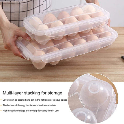 Egg storage box with lid for refrigerator