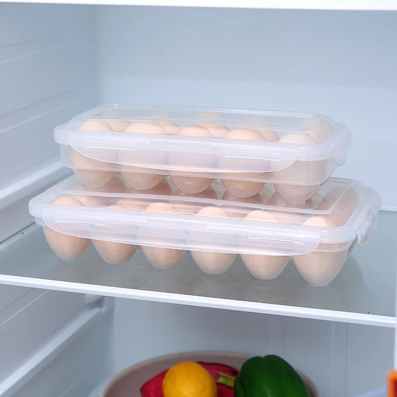 Caja de almacenamiento de huevos con tapa para nevera