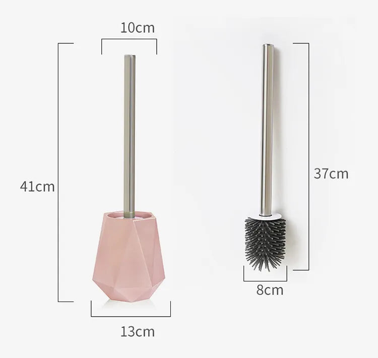 Brosse WC avec tête en silicone