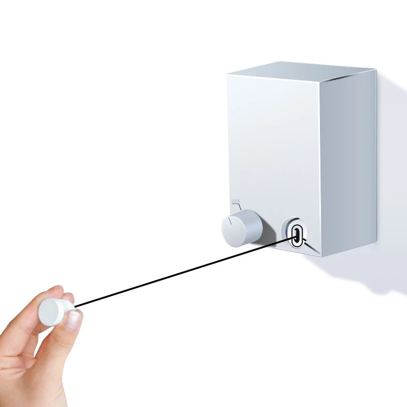 Punch-Free Retractable Clothesline for Wall Hanging