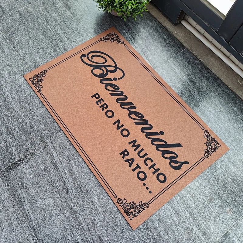 Felpudo de bienvenida para puerta de entrada con goma antideslizanteFelpudos