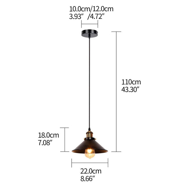 Industrial retro metal pendant lamp