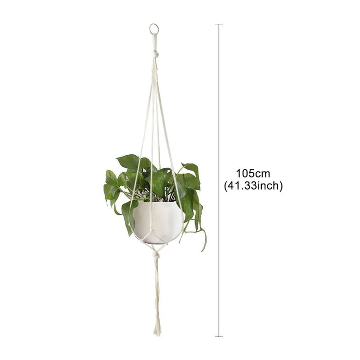 Support de pot de fleur suspendu en macramé d'intérieur et d'extérieur disponible en différents modèles