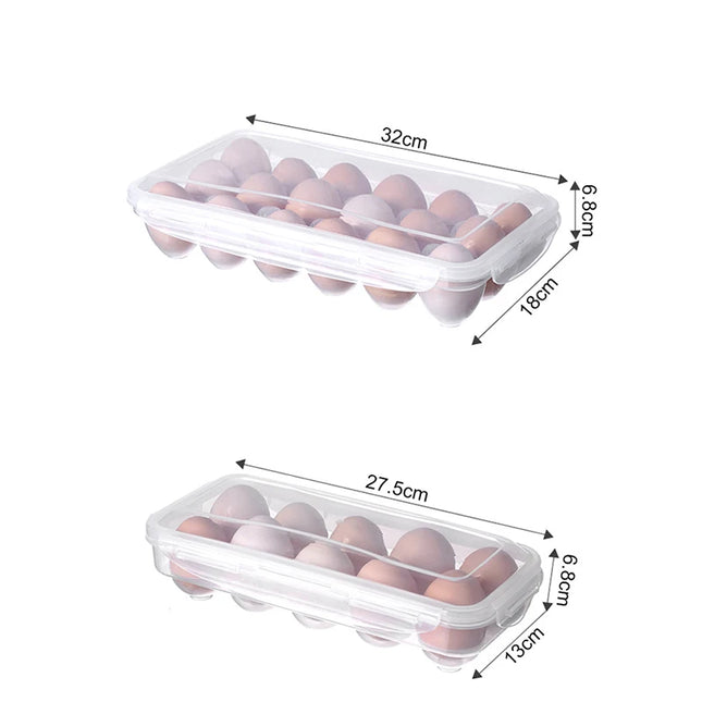 Caja de almacenamiento de huevos con tapa para nevera