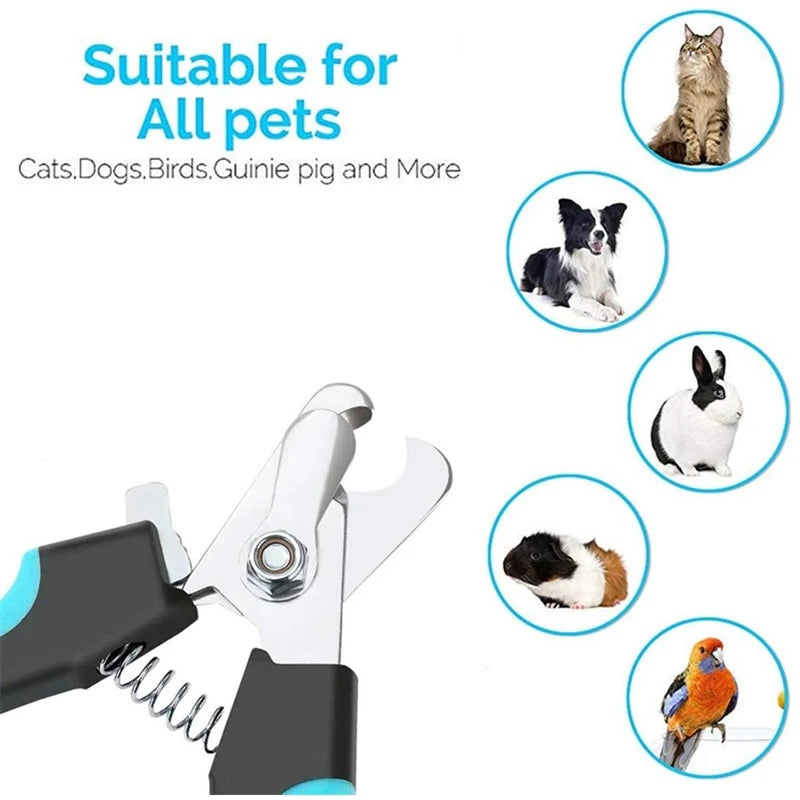 Cortauñas profesional de acero inoxidable para mascotas con protector de seguridadHigieneAnimals & Pet Supplies > Pet Supplies > Pet Grooming Supplies > Pet Nail Tools