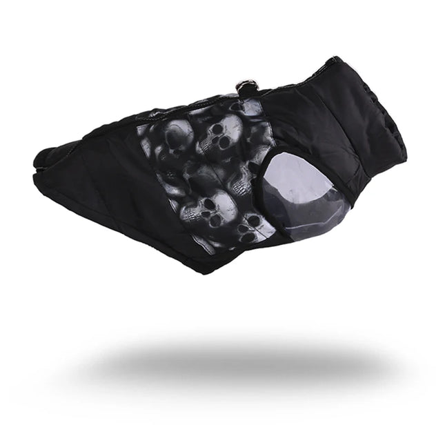 Chaleco impermeable con calaveras para perros