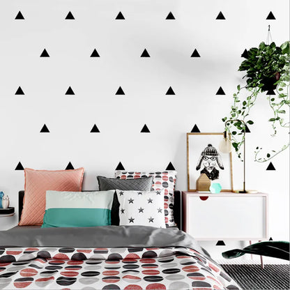 Adhesivos decorativos para paredes con formas de triángulos