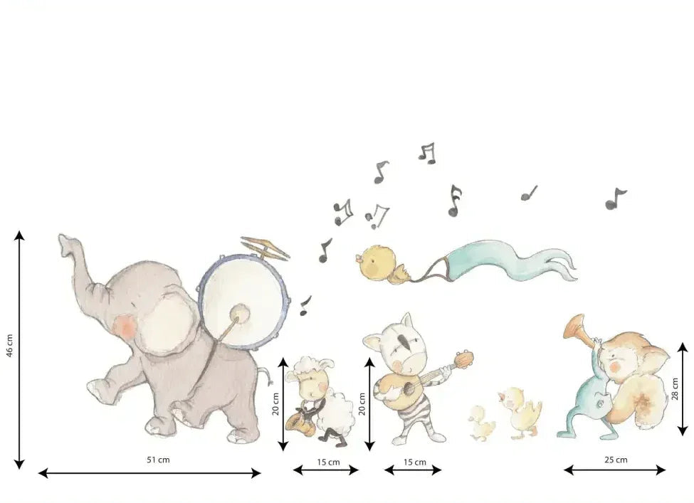 Musical band children's decorative vinyl | hand painted