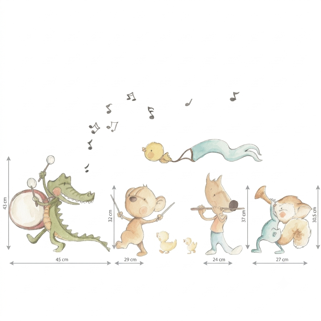Musical Band 02 Children's Wall Decal | Hand-Designed