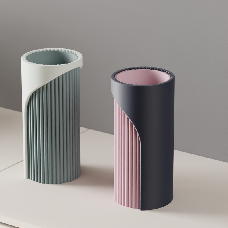 Jarrón Decorativo Minimalista rayas verticales de Dos TonosJARRÓNHome & Garden > Decor > Vases
