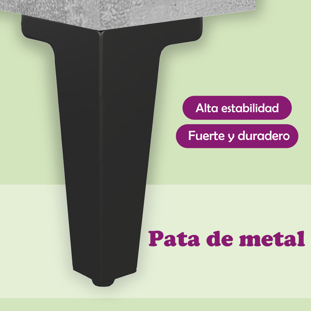 Mesa centro madera contrachapada gris hormigón 103,5x60x35 cm