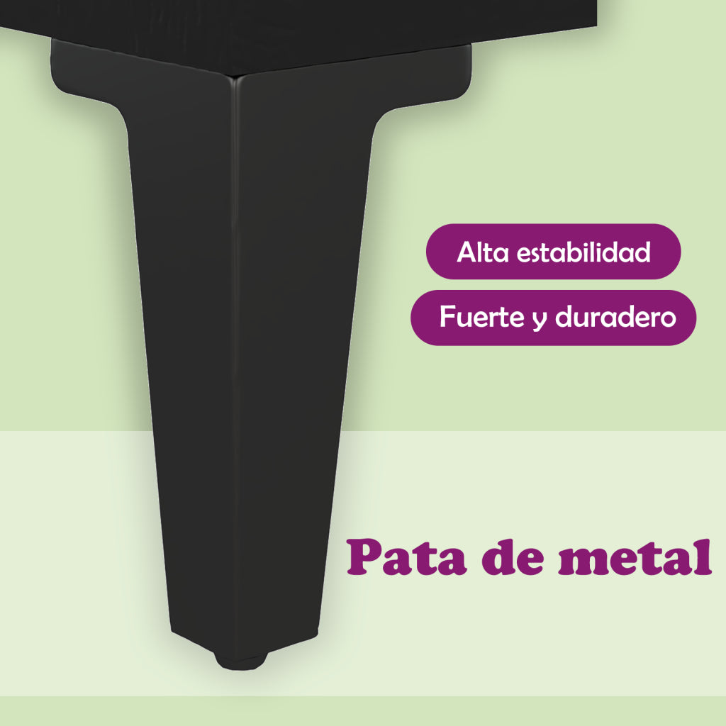 Mueble de TV con patas de metal negro 103,5x35x50 cm