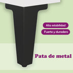 Mueble de TV con patas de metal blanco 103,5x30x50 cm