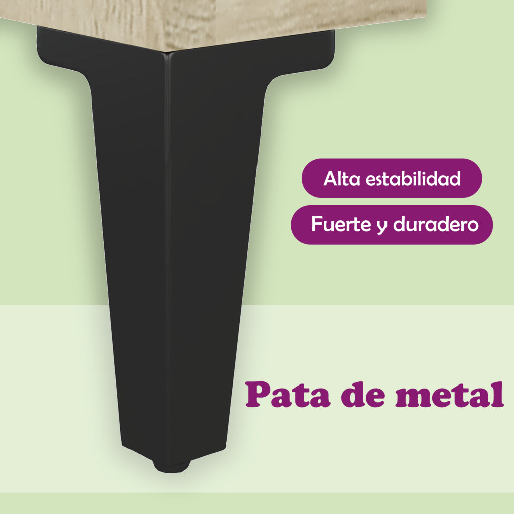 Mesa de centro com pernas de metal 2 unidades carvalho Sonoma 50x50x40cm