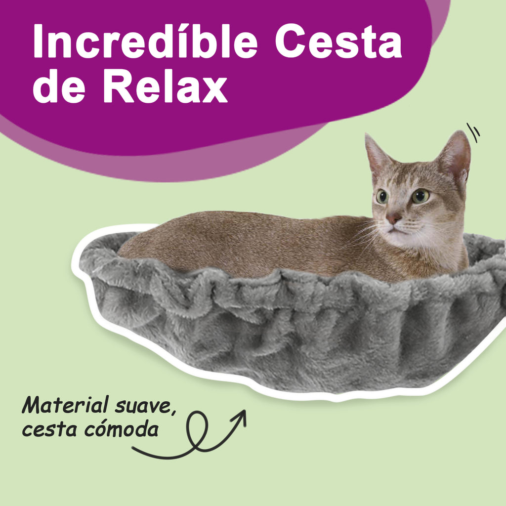 Rascador para gatos con postes de sisal gris claro 104 cm