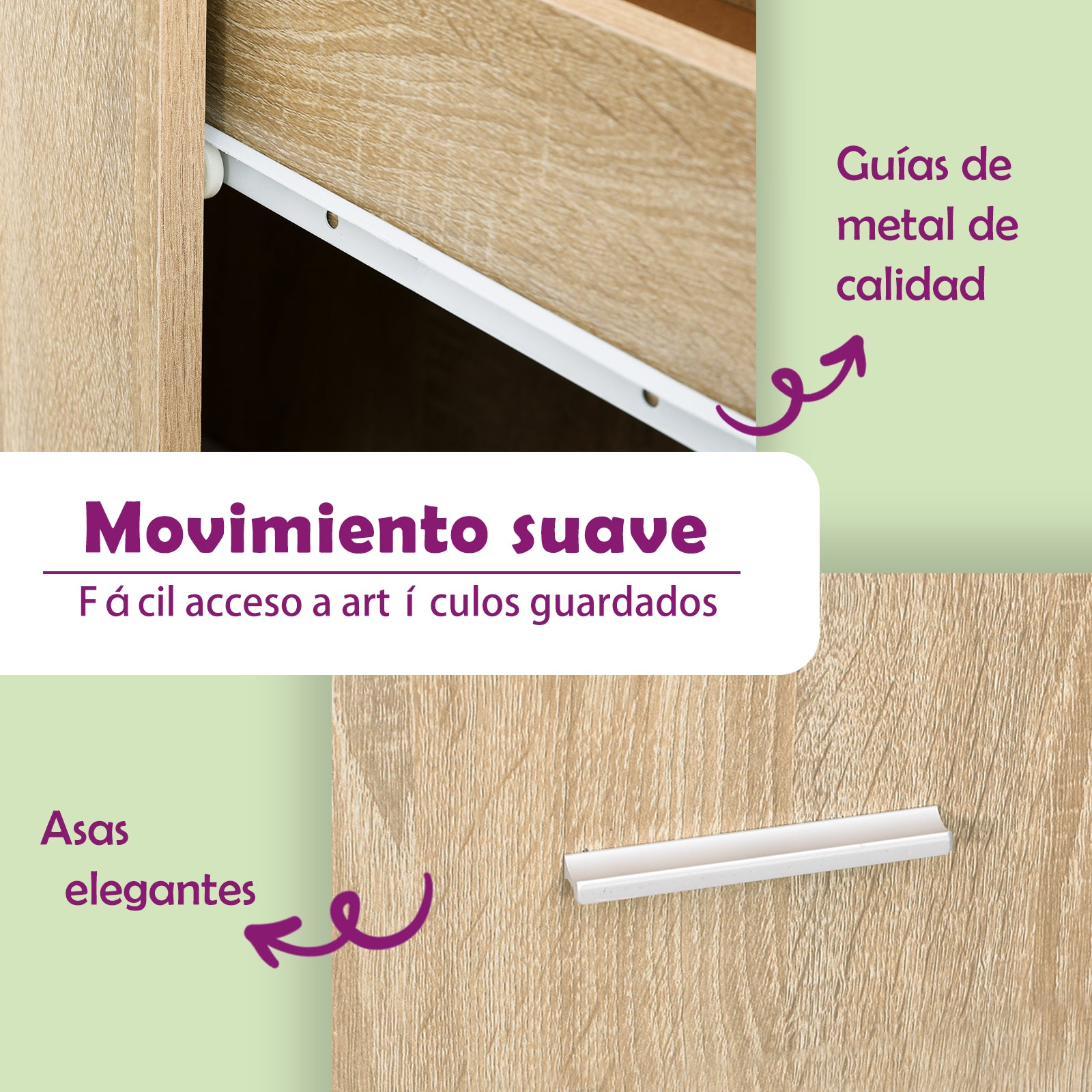 Armario boticario madera contrachapada color roble 20x45,5x60cm