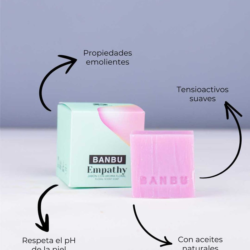 Jabón de ducha sólido aroma floral natural para piel