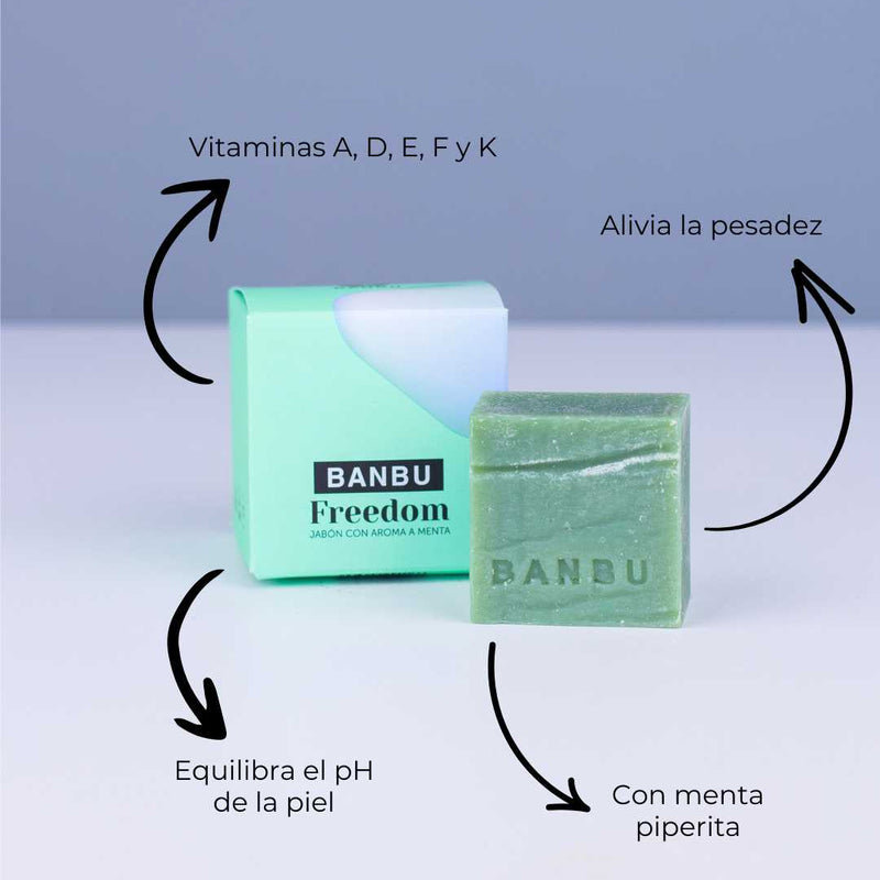 Jabón de ducha sólido mentolado refrescante | uso diario