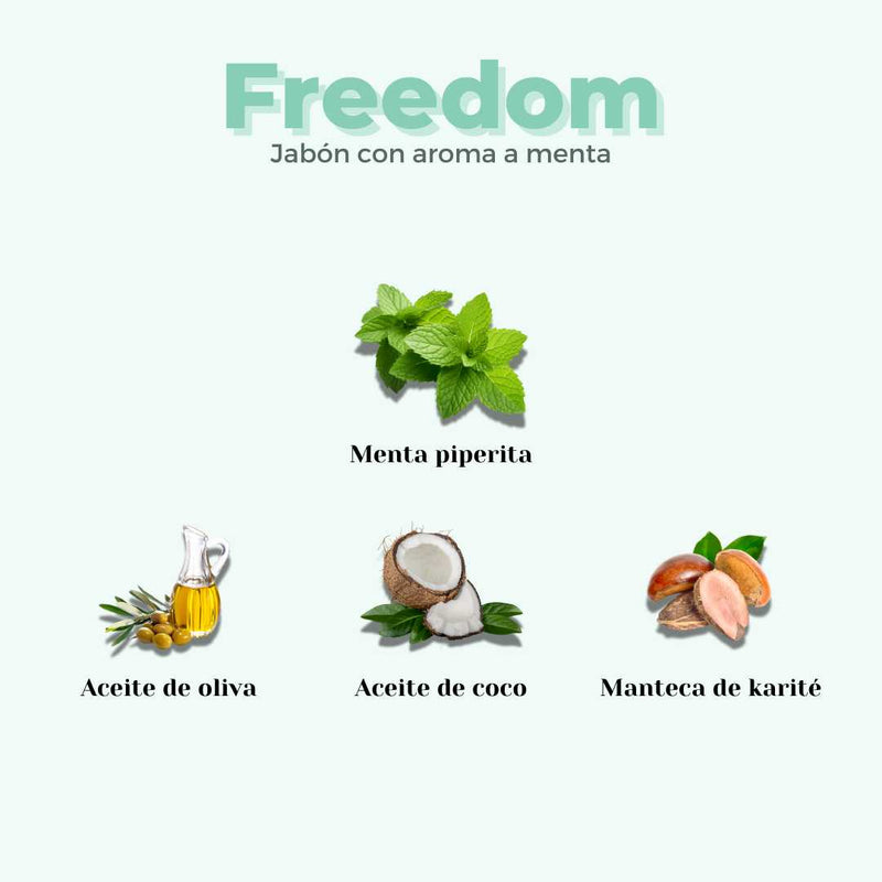 Jabón de ducha sólido mentolado refrescante | uso diario