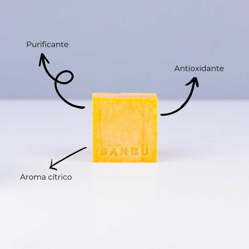 Jabón de ducha sólido cítrico exfoliante suave | uso diario