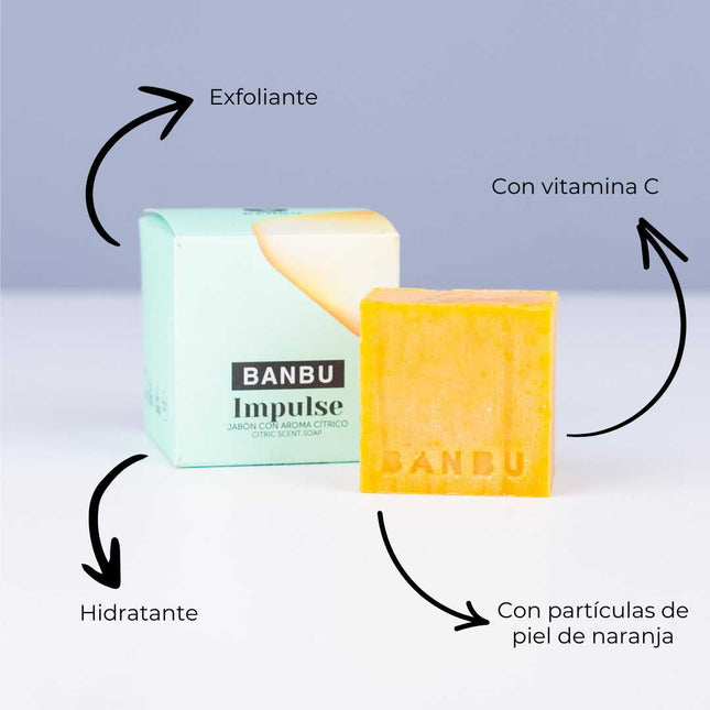 Jabón de ducha sólido cítrico exfoliante suave | uso diario