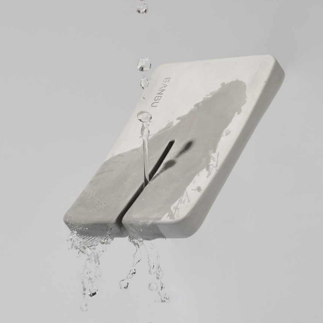 Jabonera pequeña para cosmética sólida gris evita humedad