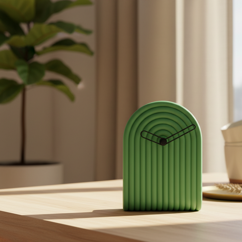 Reloj de Escritorio Estilo Bauhaus | Reloj de Arco Texturizado | Decoración Moderna y GeométricaRelojHome & Garden > Decor > Clocks