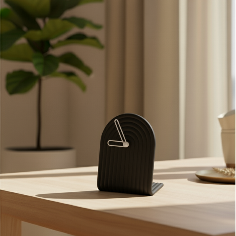 Reloj de Escritorio Estilo Bauhaus | Reloj de Arco Texturizado | Decoración Moderna y GeométricaRelojHome & Garden > Decor > Clocks