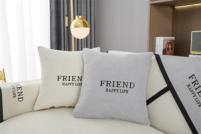 Cushion covers with Friend embroidery