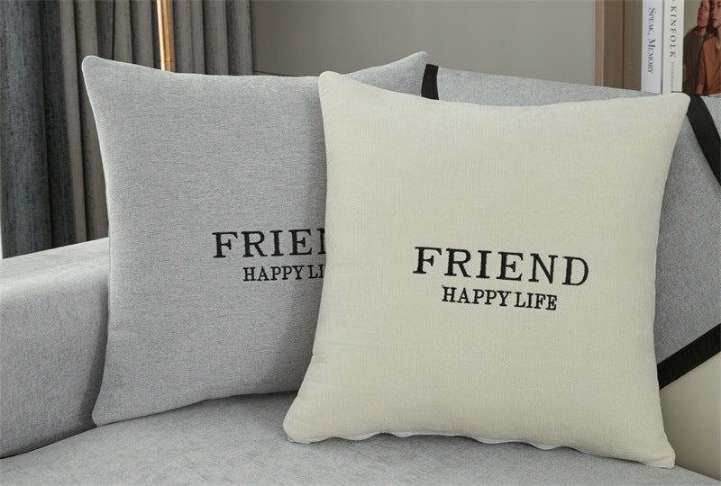 Cushion covers with Friend embroidery