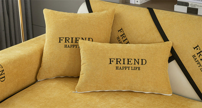 Cushion covers with Friend embroidery