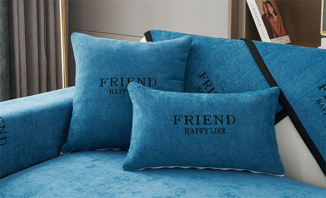 Cushion covers with Friend embroidery