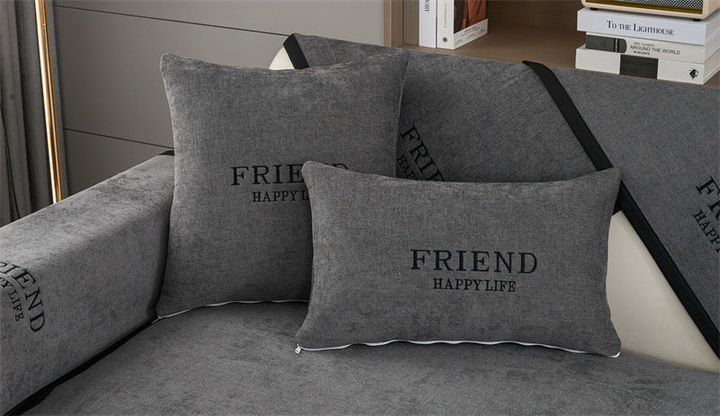 Cushion covers with Friend embroidery