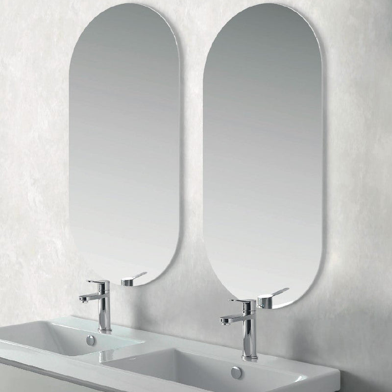 Espejo ovalado canto pulido 50x90 cm para baño moderno | 3_BP