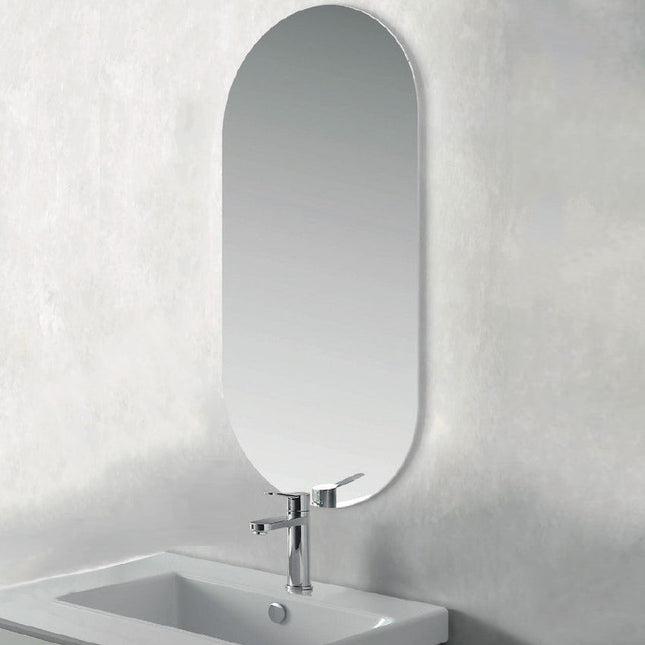Espejo ovalado canto pulido 50x90 cm para baño moderno | 3_BP