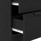 Aparador con cajón 3 pcs Roble Negro 180 x 30 x 70 cm