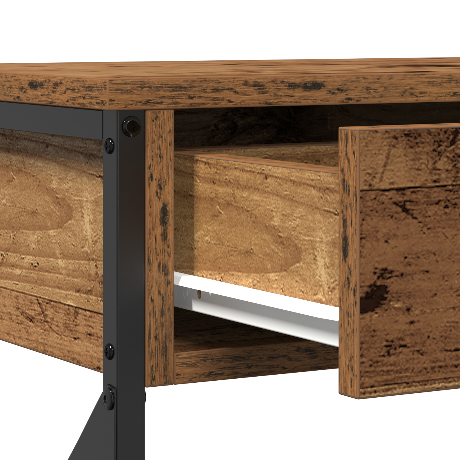 Mesa de Consola con cajón Madera vieja 100 x 28 x 75 cm