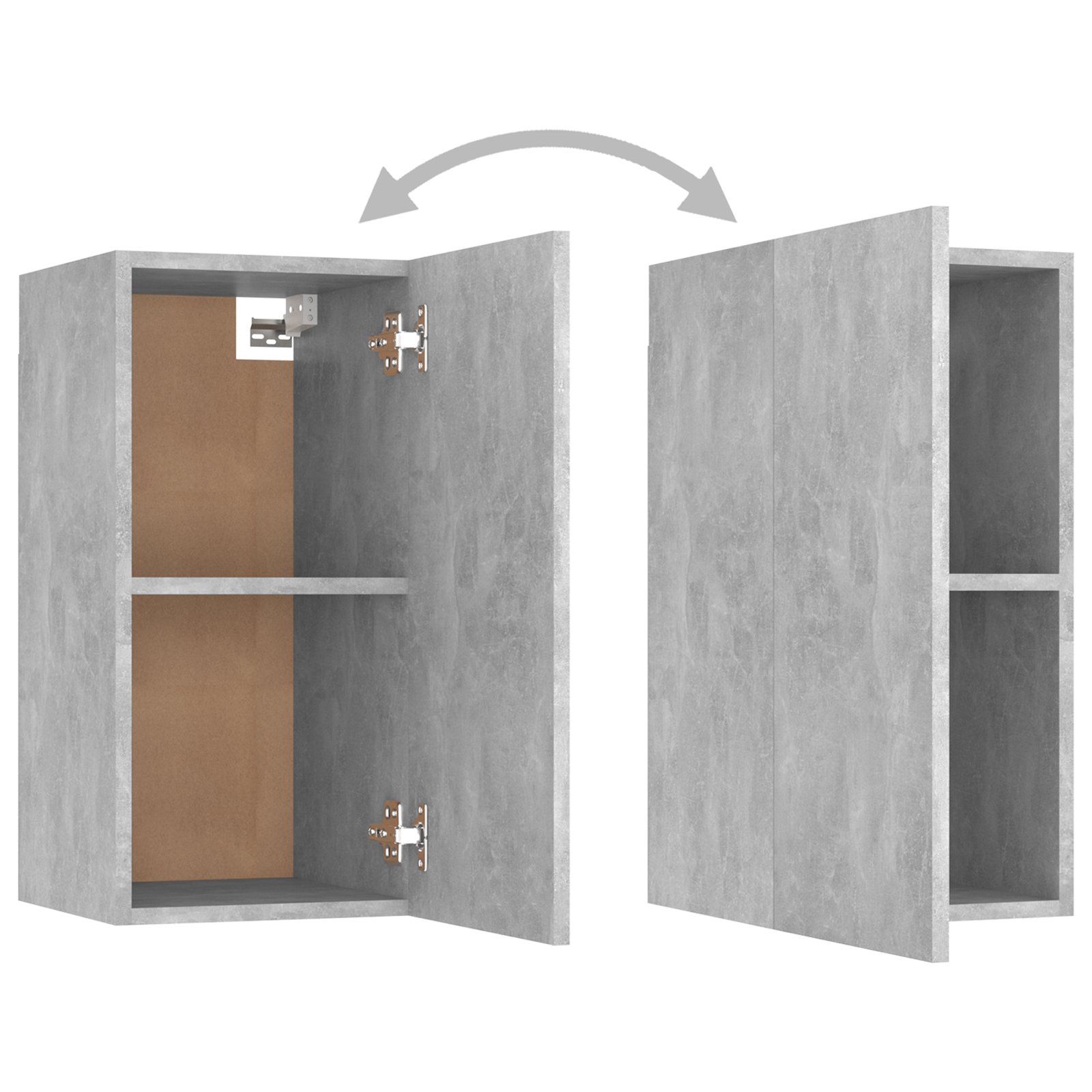 | Mueble para TV de Pared | 2 pcs Gris hormigón 30.5 x 30 x 60 cm