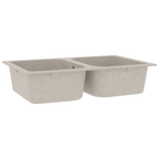 Fregadero de cocina Beige 76 x 48 x 30 cm Cuarzo y resina