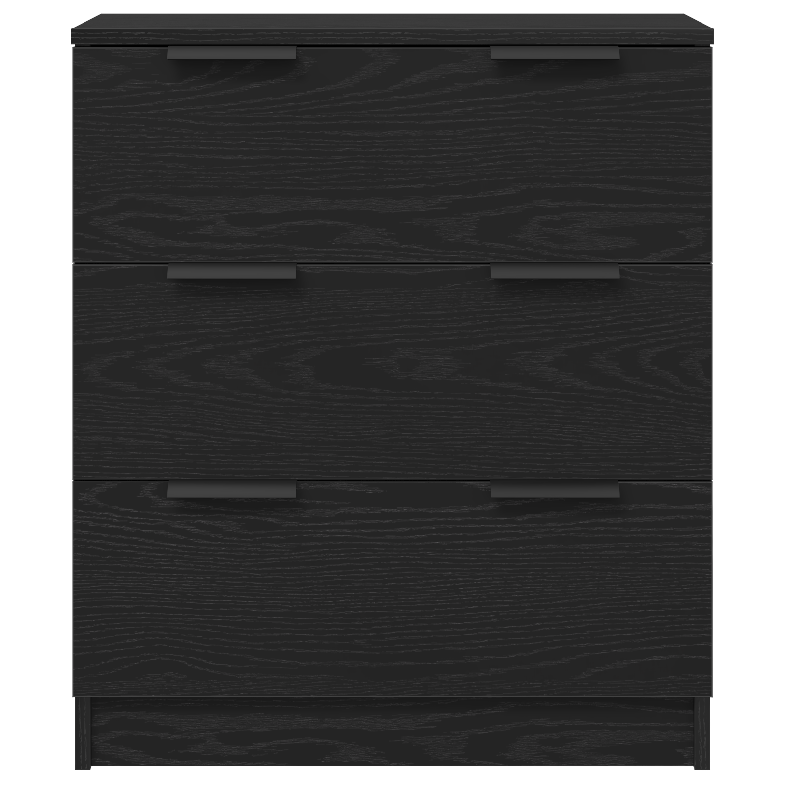 Aparador con cajón 3 pcs Roble Negro 180 x 30 x 70 cm