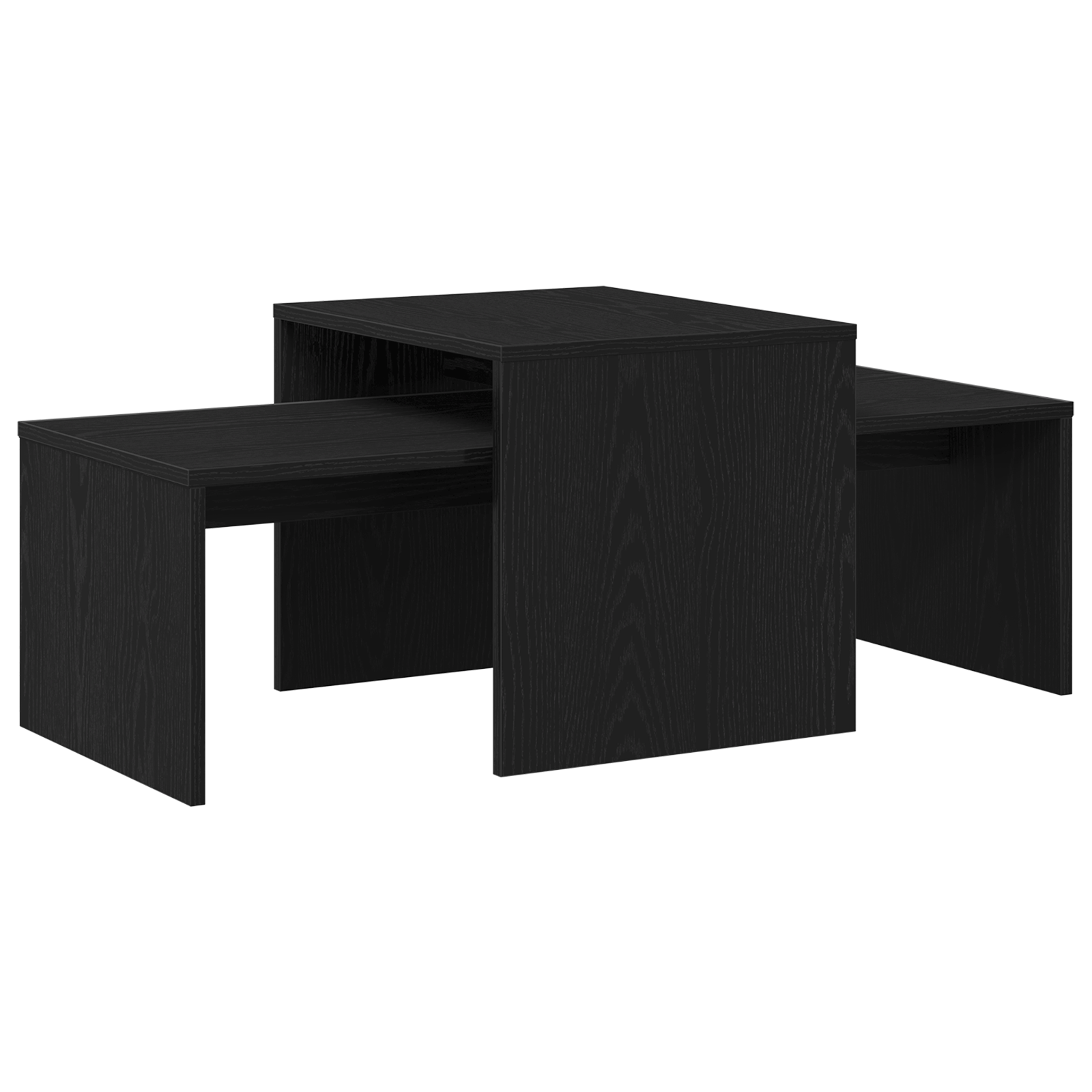 Mesas Nido Roble Negro 100 x 48 x 40 cm Madera de ingeniería
