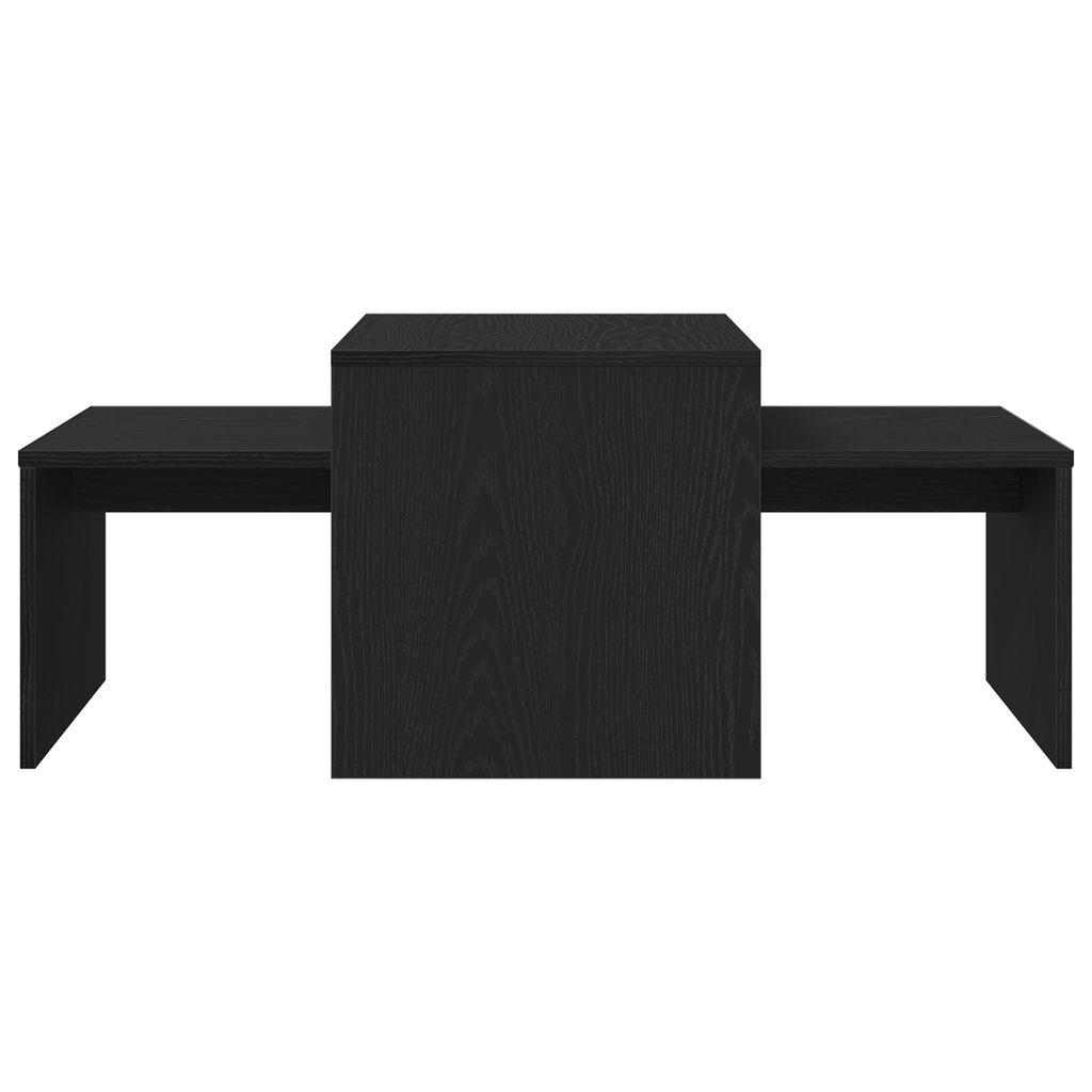 Mesas Nido Roble Negro 100 x 48 x 40 cm Madera de ingeniería