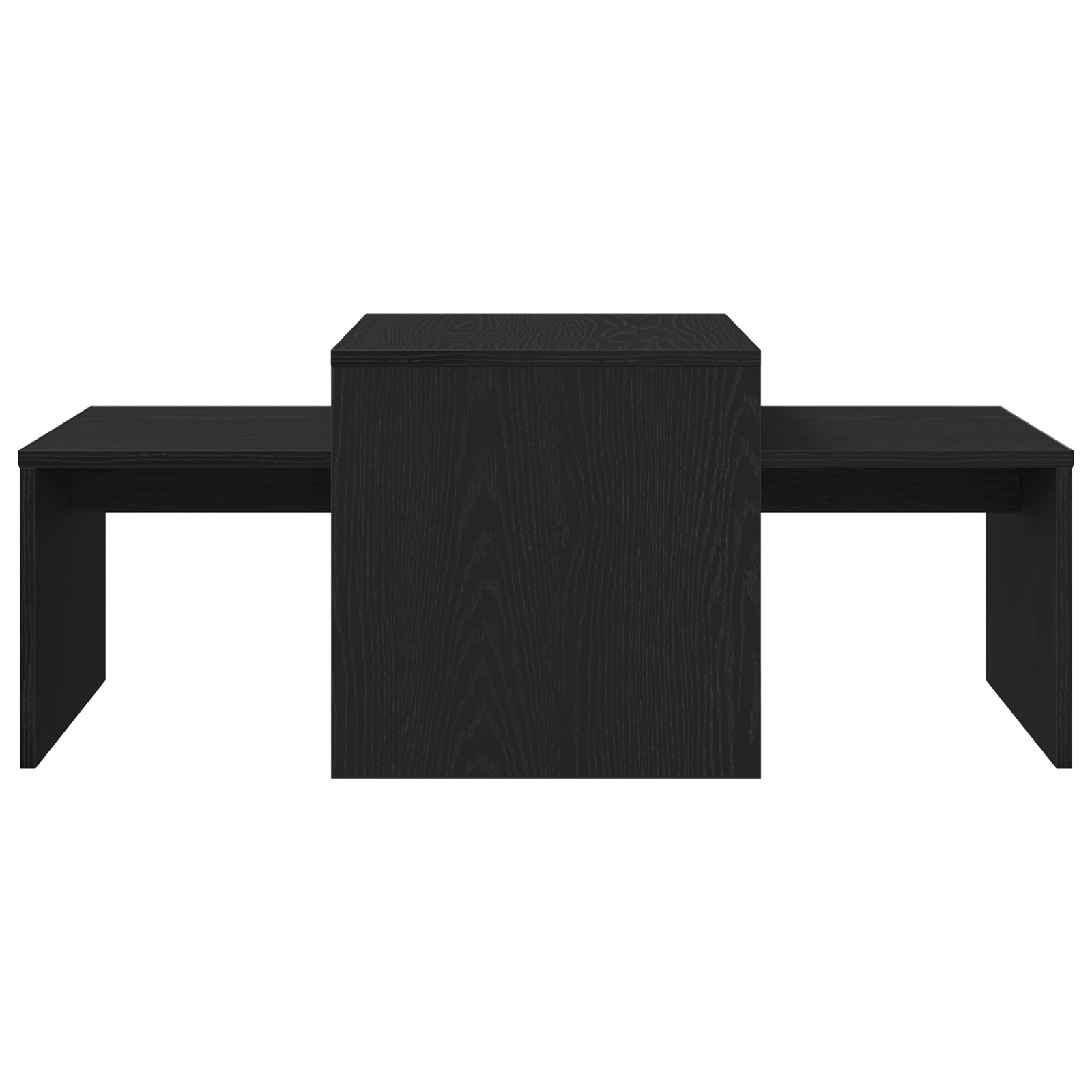 Mesas Nido Roble Negro 100 x 48 x 40 cm Madera de ingeniería