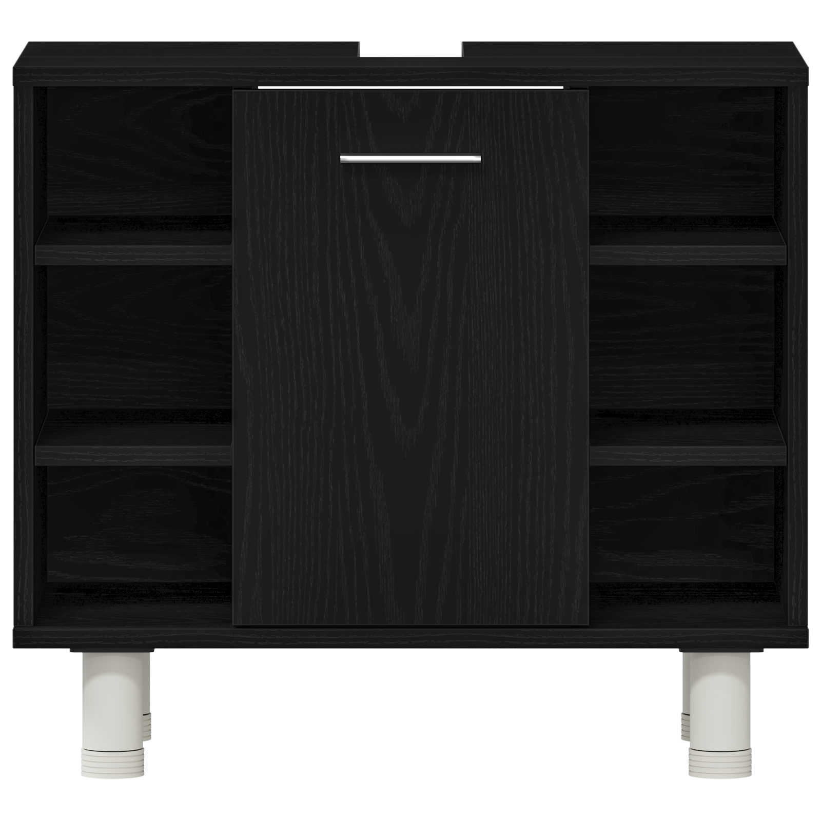 Gabinete de Baño con estante Roble Negro 60 x 32 x 54 cm