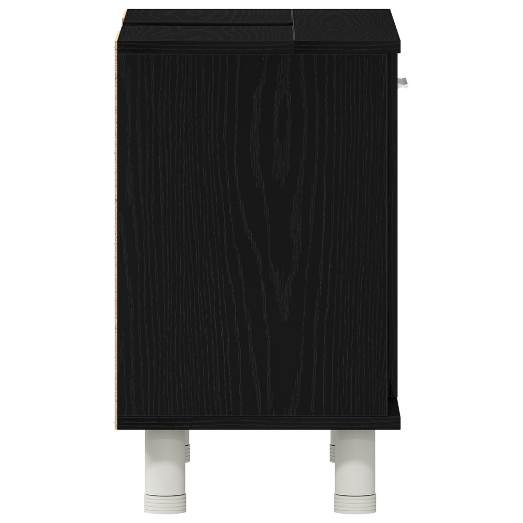 Gabinete de Baño con estante Roble Negro 60 x 32 x 54 cm