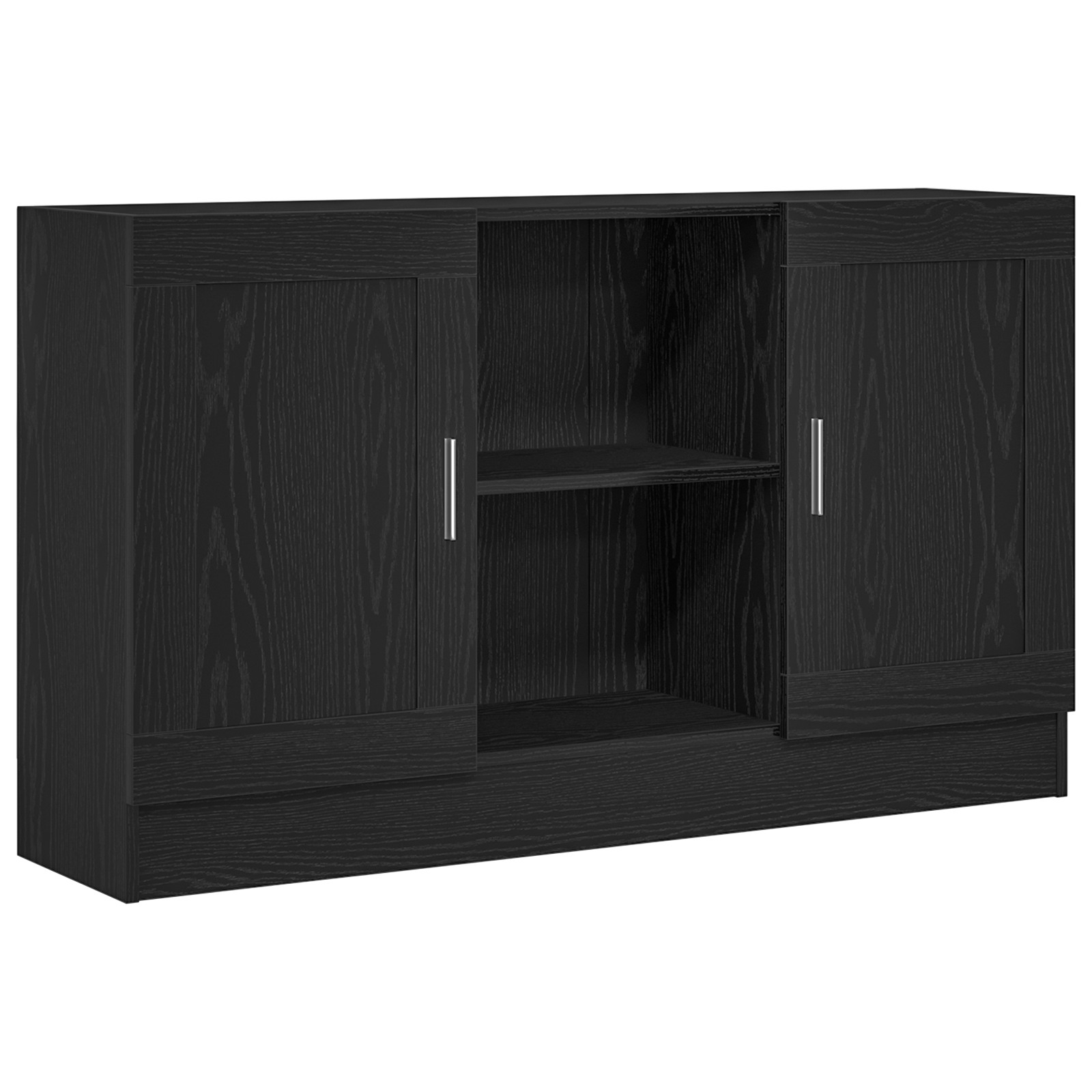 Vitrina Roble Negro 120 x 30,5 x 70 cm Madera contrachapada